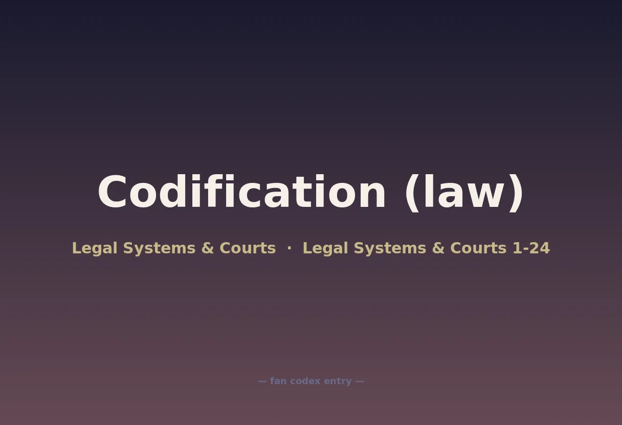 Codification (law)