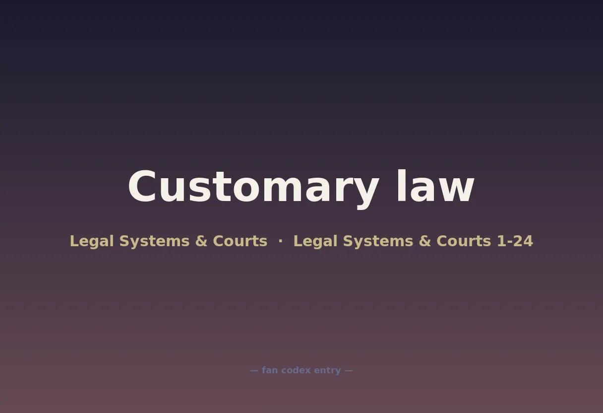 Customary law