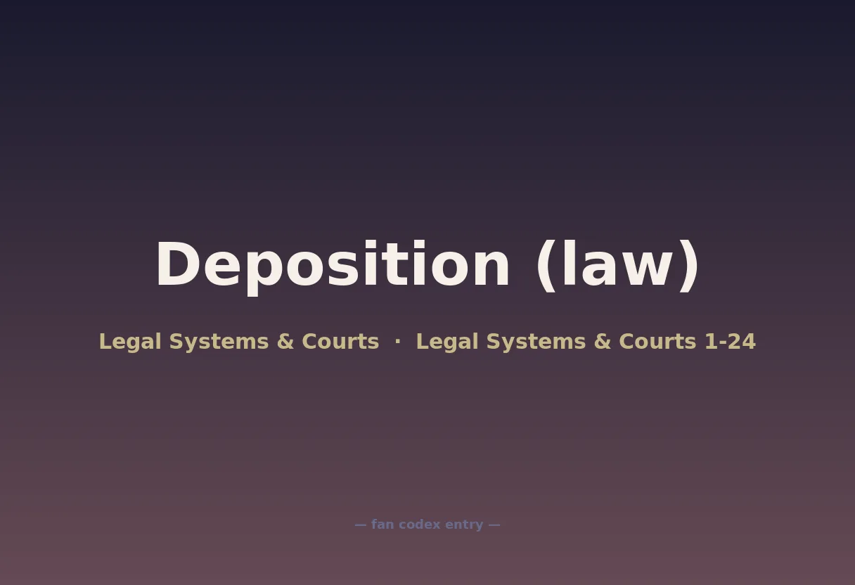 Deposition (law)